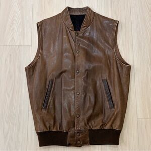 Vintage ROOTS Leather Vest Brown